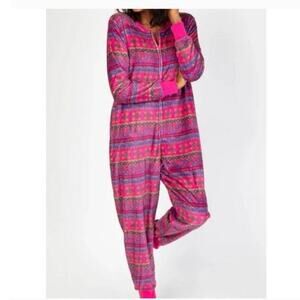 Natural life plush jumpsuit boho pink one piece Pajamas romper PJs loungewear
